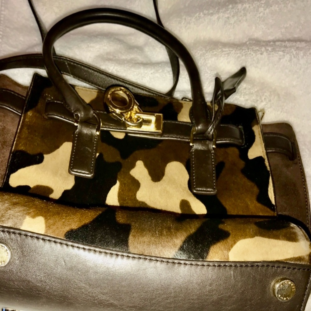 Michael Kors Brown Leather and Suede Bag - Picture 3 of 4